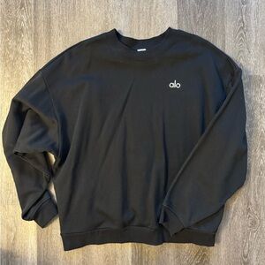 ALO Yoga Black Crewneck Accolade Sweater Large
